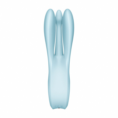 Satisfyer Threesome 1 - Клиторальный вибратор, 14 х 5.6 х 3.6 см (голубой)